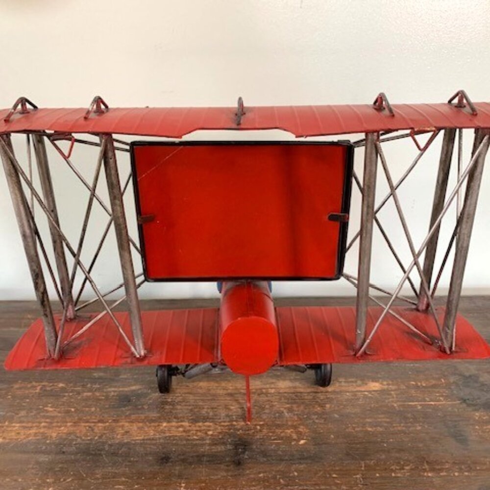 Vintage-Style Red Biplane Picture Frame - Picture 4 of 8